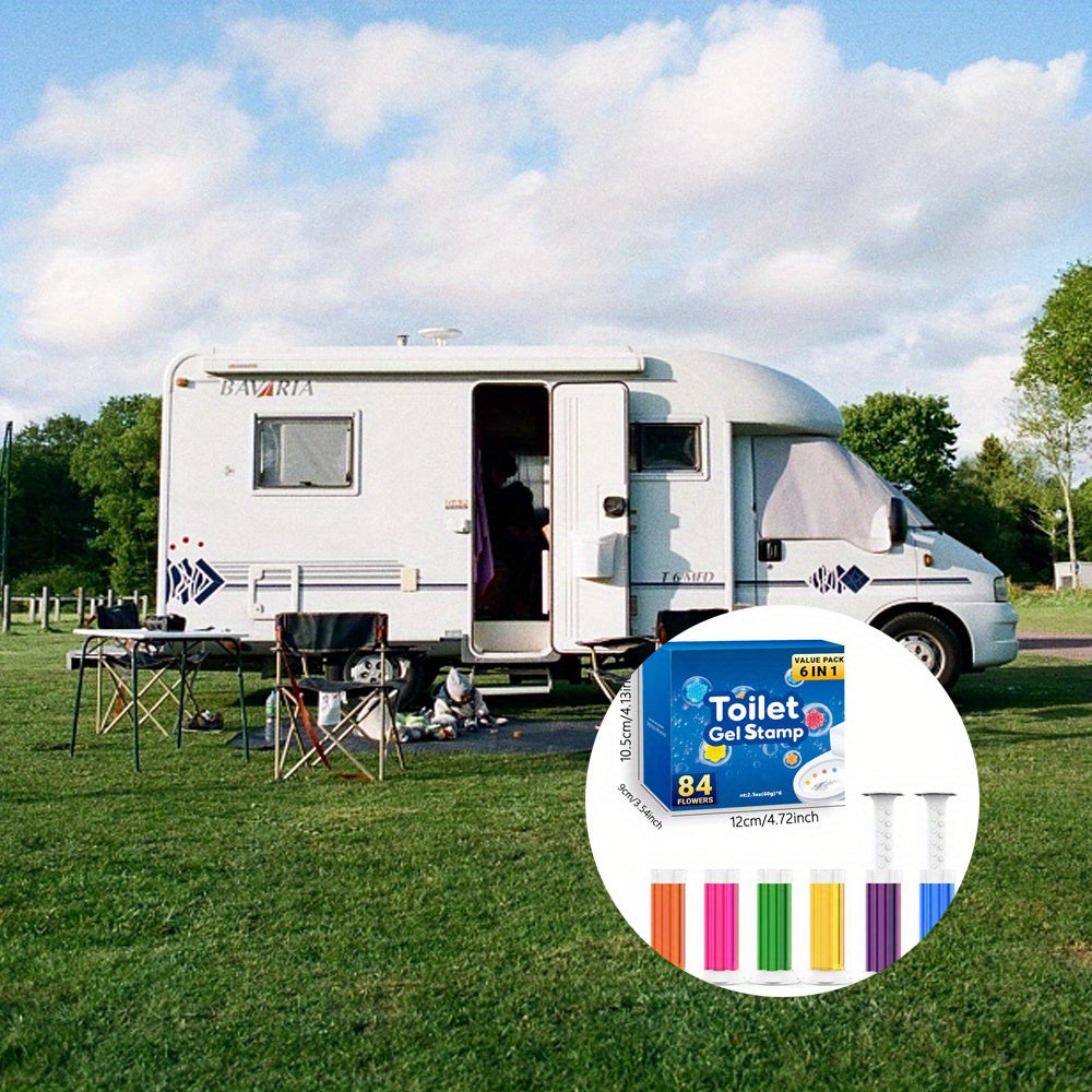 6-Pack Toilet Cleaning Stamps for RVs and Kitchens 84 Counts