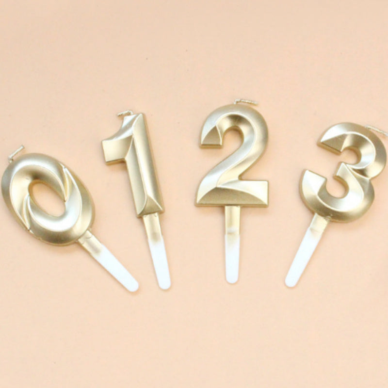 3D Raqamli sham yonish joyi oltin, kumush, olmos, tug'ilgan kun torti uchun dekoratsiya