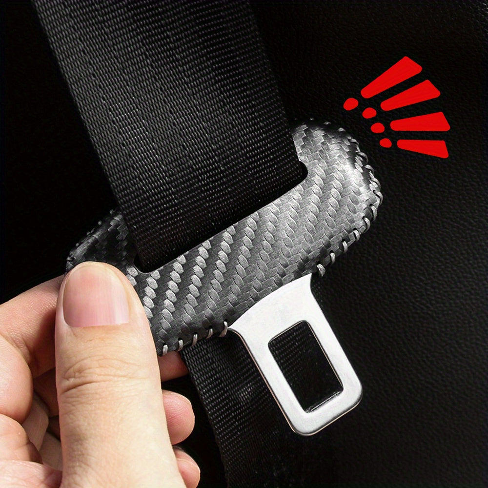 2pcs Car Seat Belt Buckle Covers Anti-Collision Noise Reduction Interior Accessories