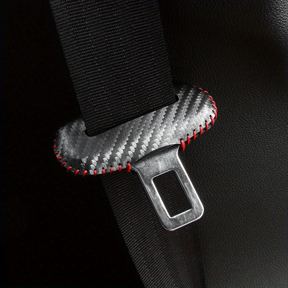 2pcs Car Seat Belt Buckle Covers Anti-Collision Noise Reduction Interior Accessories