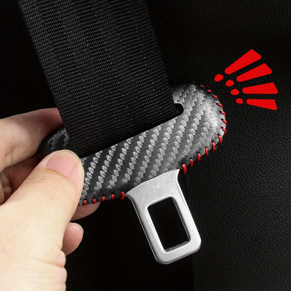 2pcs Car Seat Belt Buckle Covers Anti-Collision Noise Reduction Interior Accessories