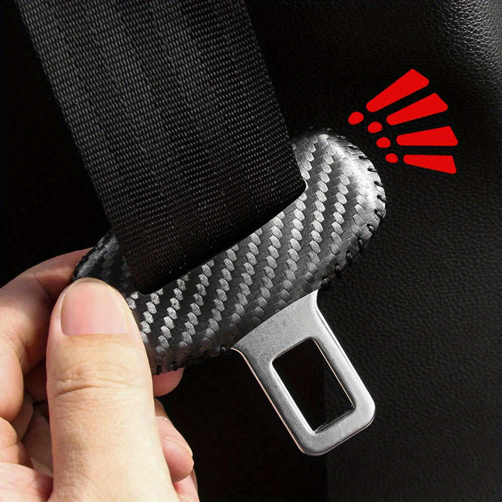 2pcs Car Seat Belt Buckle Covers Anti-Collision Noise Reduction Interior Accessories