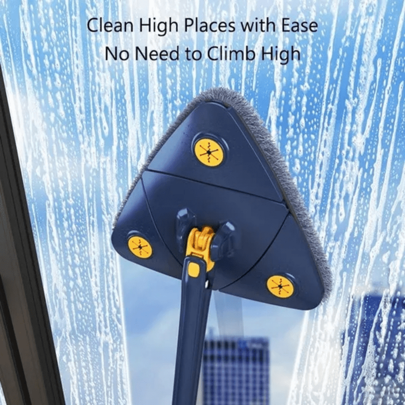 Mopa triangular ajustable y retráctil con rotación de 360° para limpieza del hogar