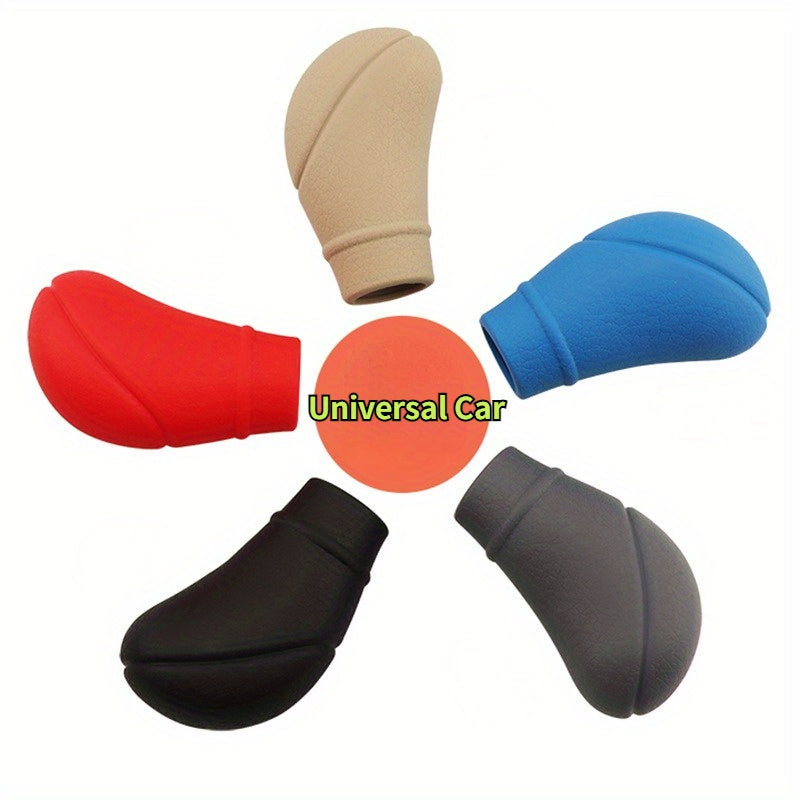 2pcs Silicone Gear Shift Knob Cover and Handbrake Grip Set Universal Non-Slip Auto Interior