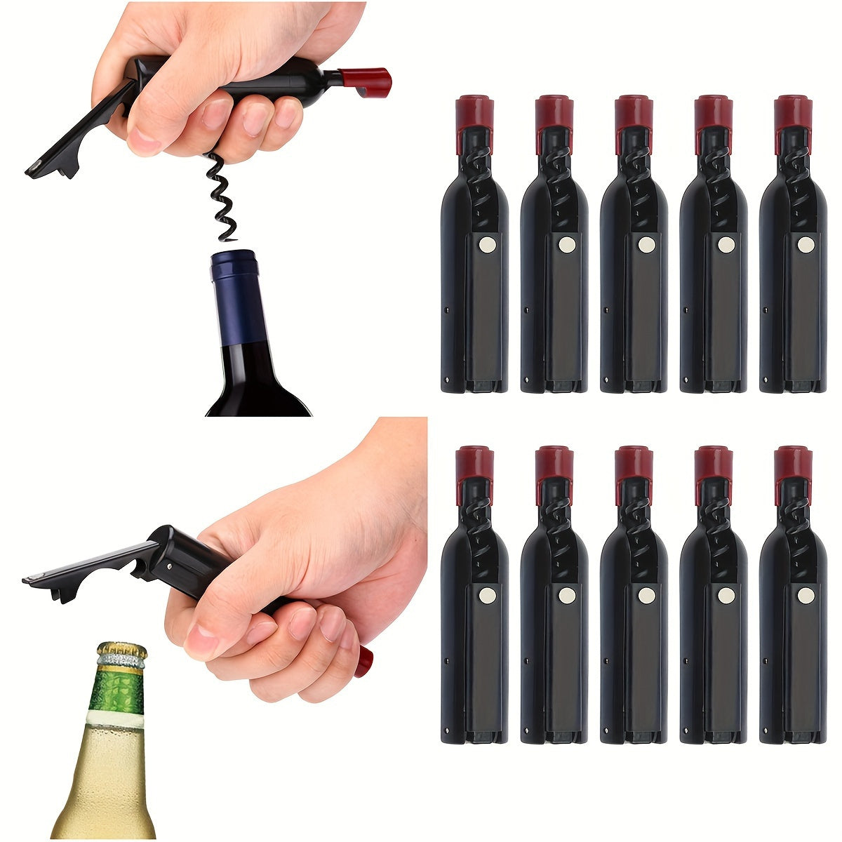 Wedding Favors Magnetic Bottle Opener and Corkscrew Sets of 10 20 30
