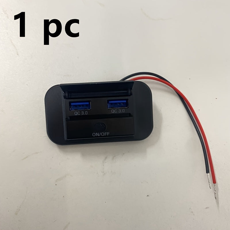 Enchufe de pared USB para barco, autocaravana y camión de 12V con carga rápida dual QC3.0