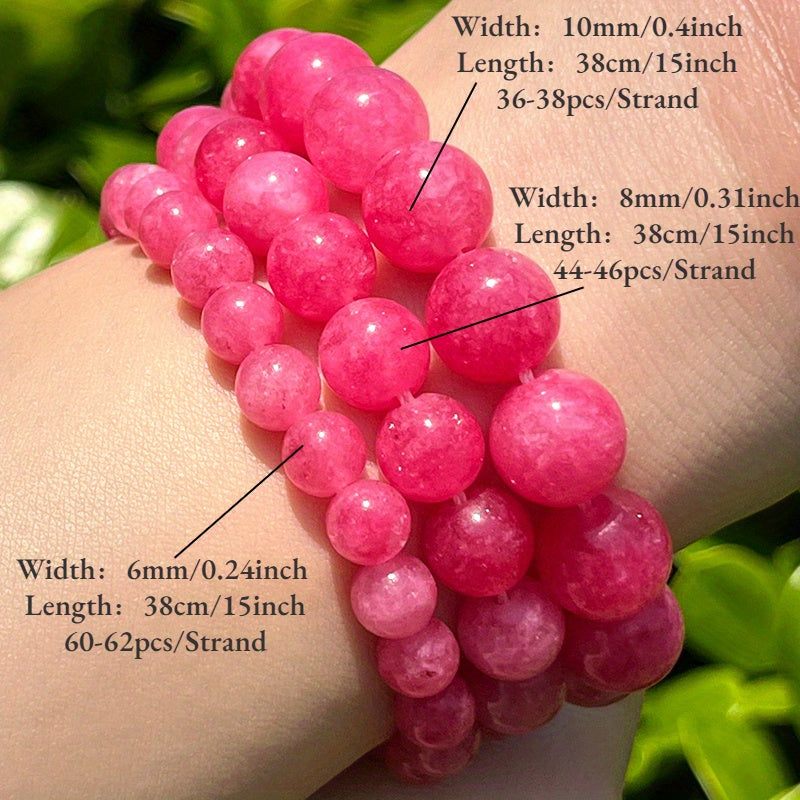 Cuentas de rodonita roja 6/8/10mm Suministros para hacer joyería de piedra natural Cordón de 15 pulgadas