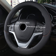 Universal PU Leather Steering Wheel Cover Anti-Slip Grip Four Seasons