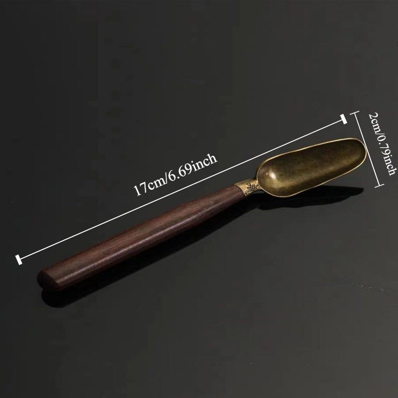Retro Ebony Tea Spoon Solid Wood for Kung Fu Tea Ceremony Unique Gift for Tea Lovers