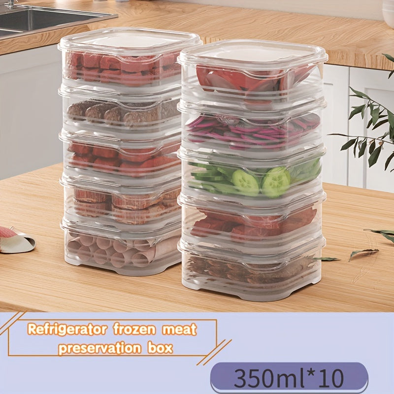 Set of 5 Food Storage Containers with Lids Leakproof Reusable Plastic for Kitchen Organizing