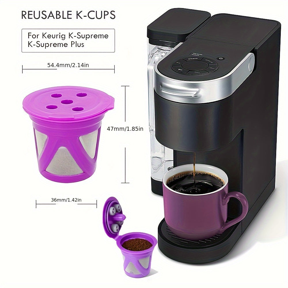 Reusable Coffee Pods for Keurig K-Supreme Plus, 5-Hole Design, Eco-Friendly