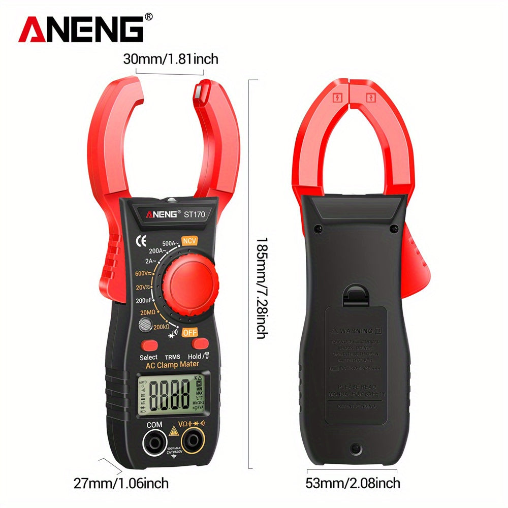 Non-Contact Clamp Meter for AC Current Measurement with NCV Detection