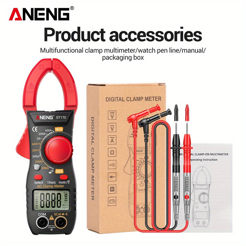 Non-Contact Clamp Meter for AC Current Measurement with NCV Detection