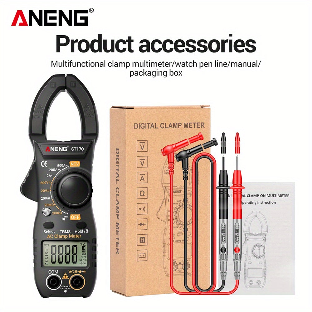 Non-Contact Clamp Meter for AC Current Measurement with NCV Detection