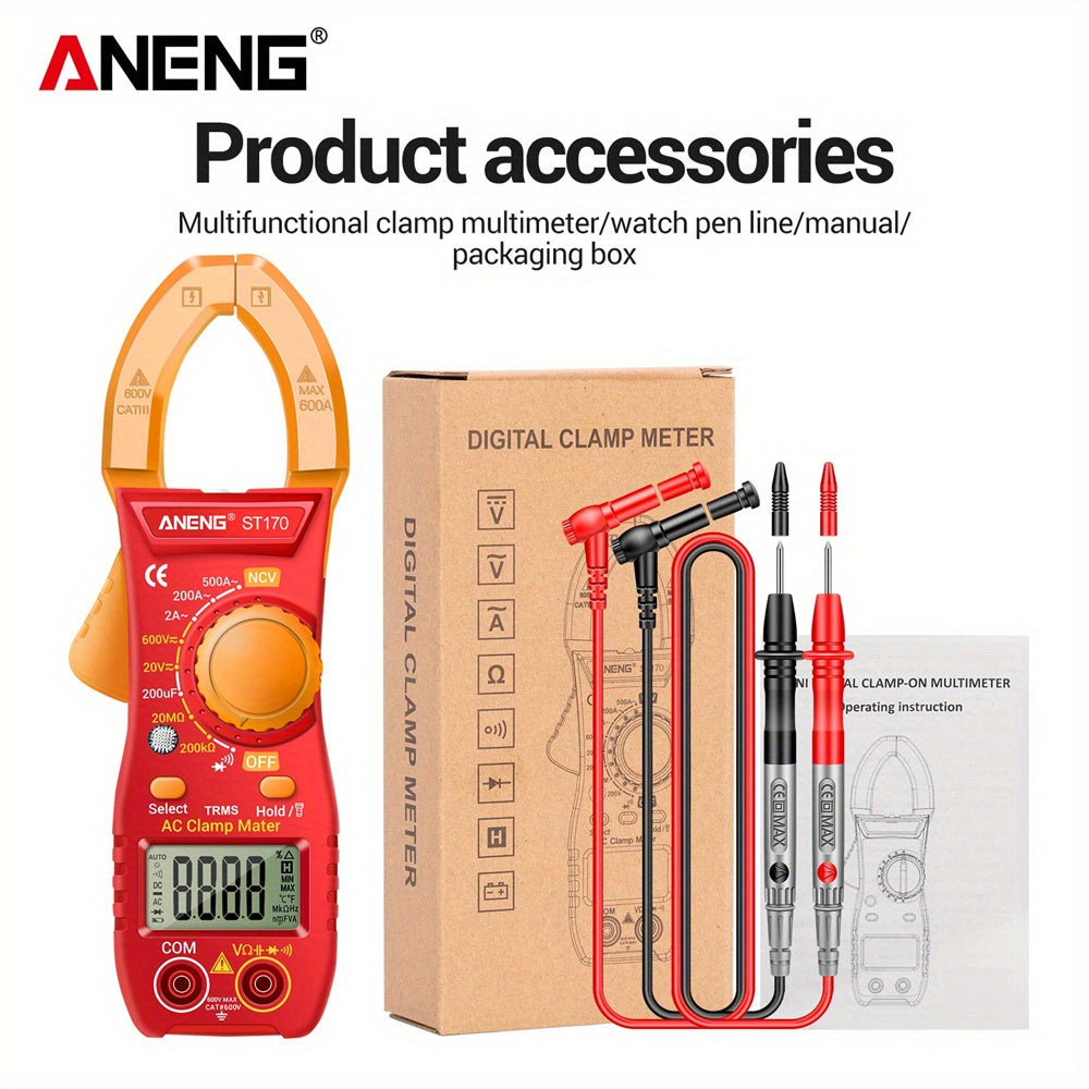 Non-Contact Clamp Meter for AC Current Measurement with NCV Detection