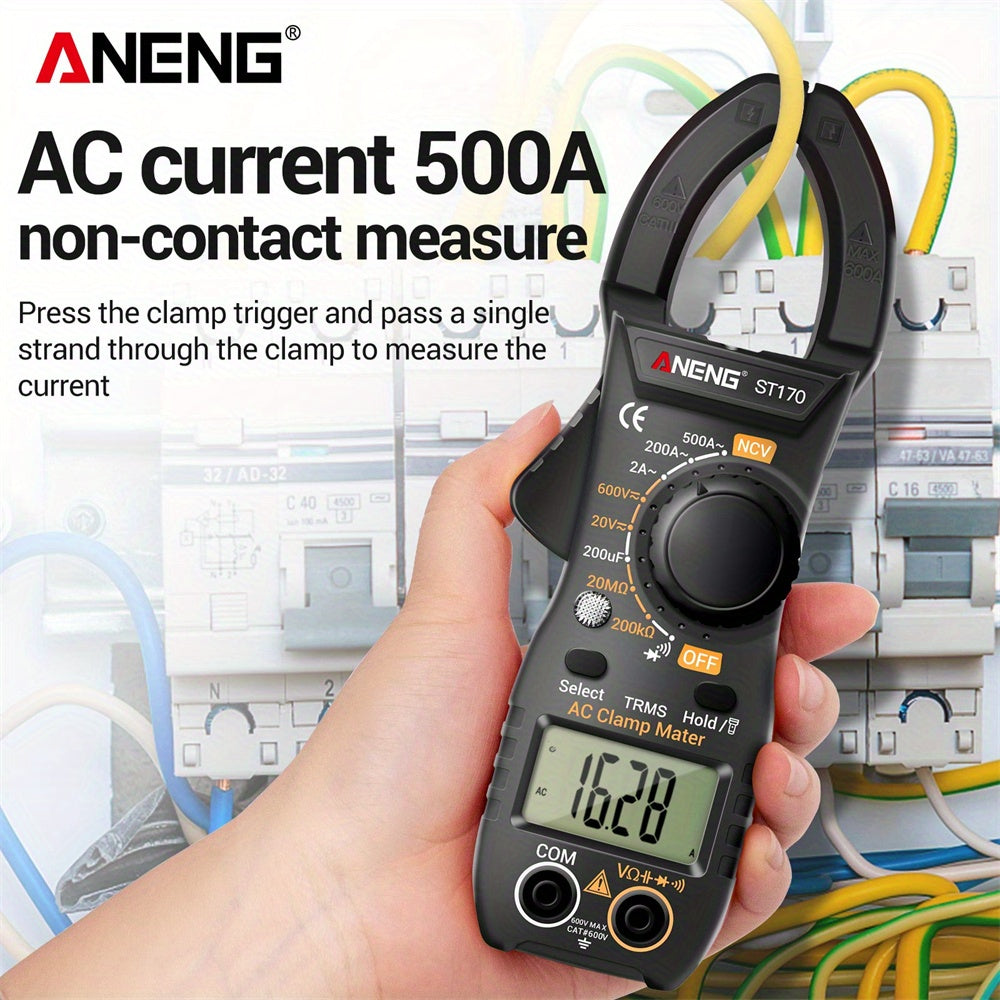 Non-Contact Clamp Meter for AC Current Measurement with NCV Detection