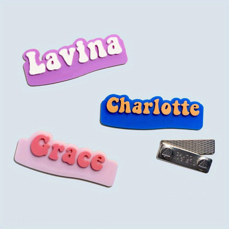 Shaxsiylashtirilgan nom belgilari uchun hamshira, o'qituvchi va akusherlar uchun magnit maxsus nom teglar