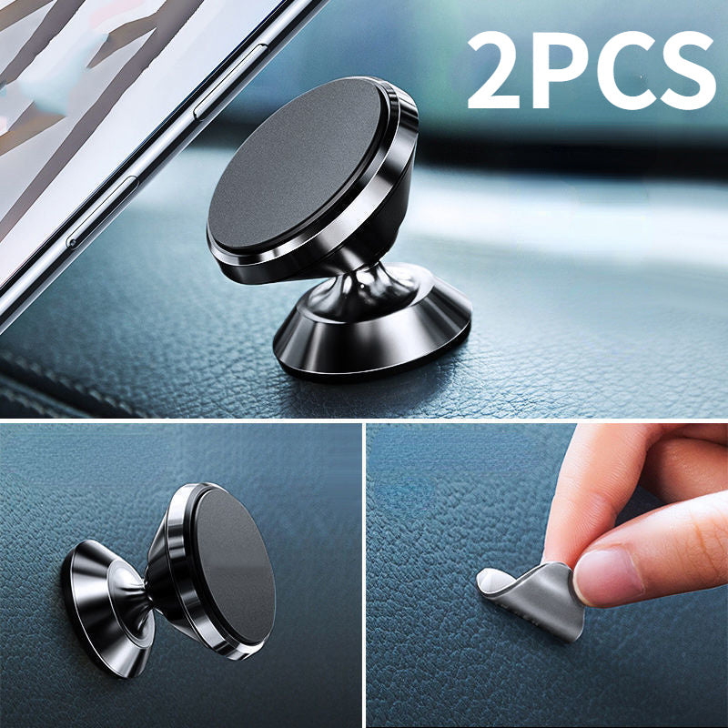 2-Pack Alloy Magnetic Car Phone Holder Universal Dashboard Strong Magnet 360° Rotation