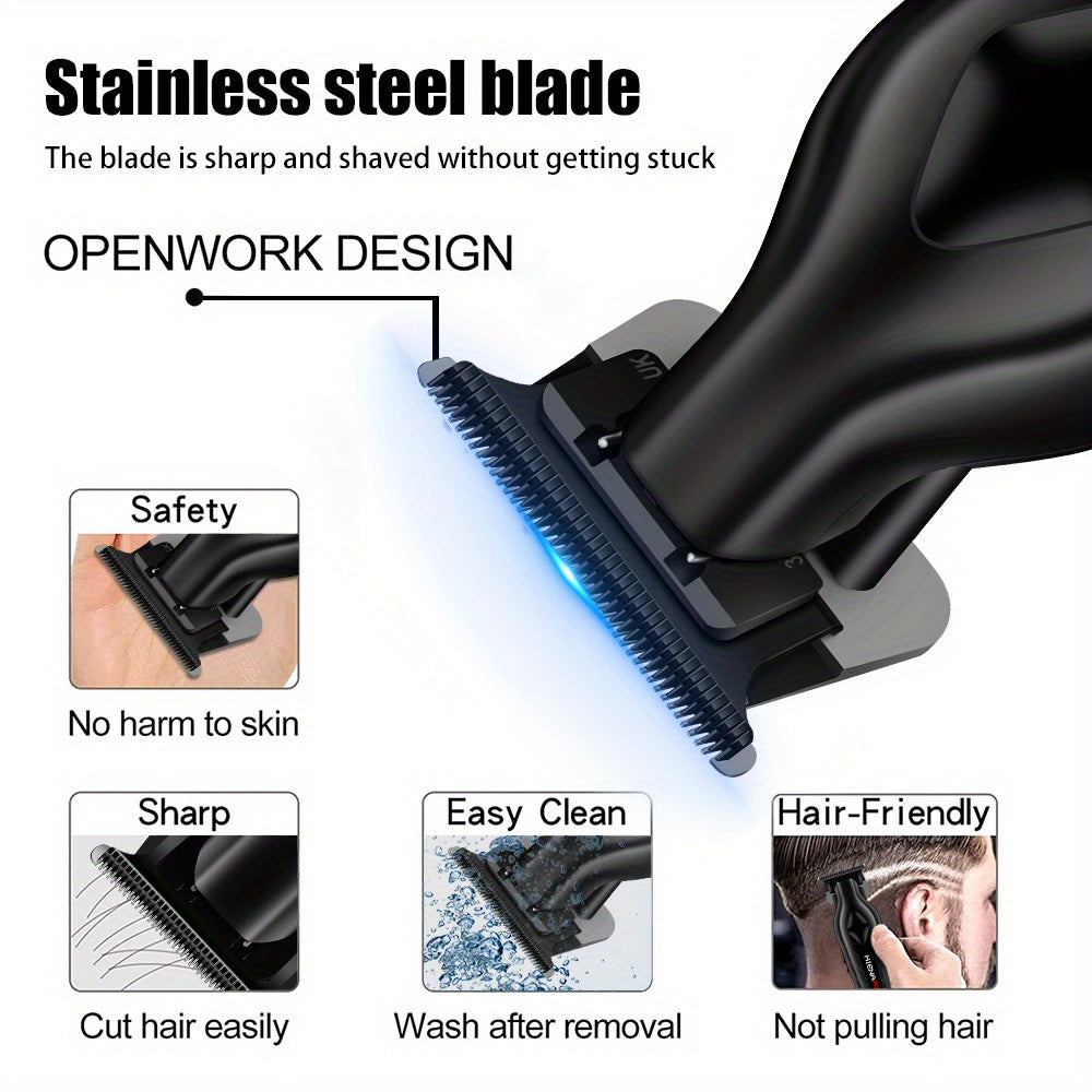 Cordless Men’s Hair Clipper Set with Beard and Nose Trimmers Rechargeable Lithium Battery