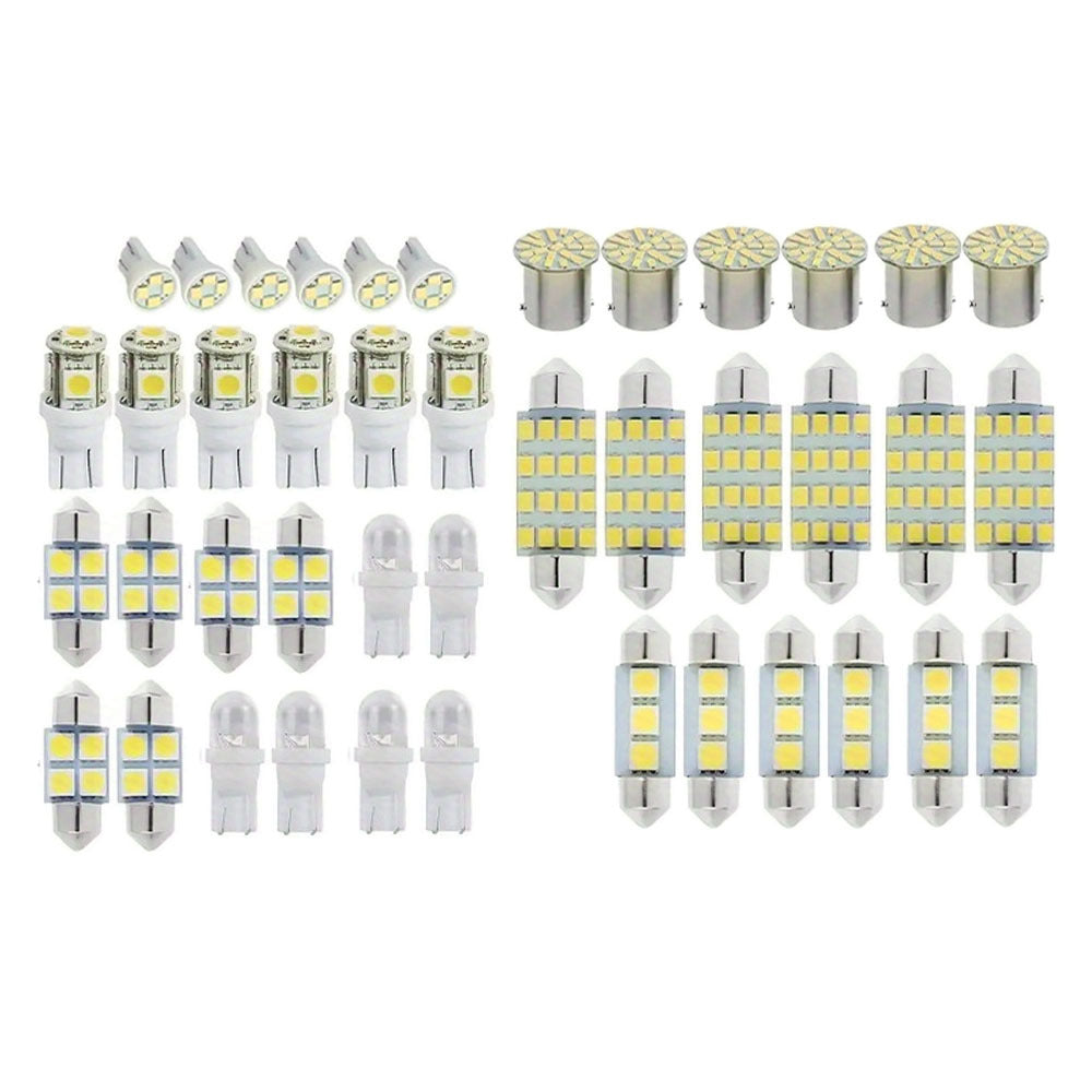 Набор из 42/24/20 шт. LED ламп для автомобиля T10, внутренние двери, багажник, карта, белый
