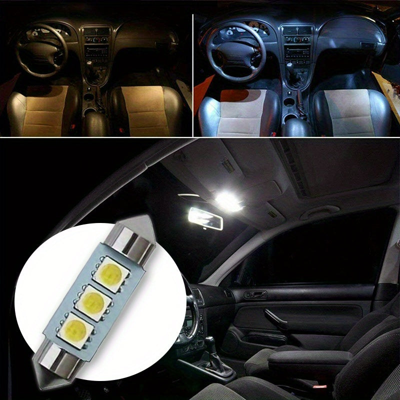 Набор из 42/24/20 шт. LED ламп для автомобиля T10, внутренние двери, багажник, карта, белый
