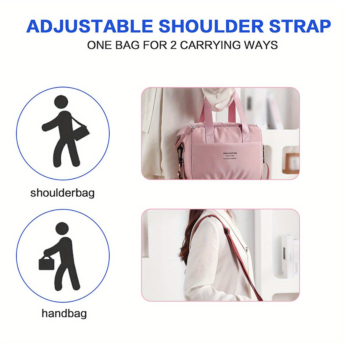 Insulated Lunch Bag Durable Oxford Cloth Portable Food Cooler for Camping Picnics