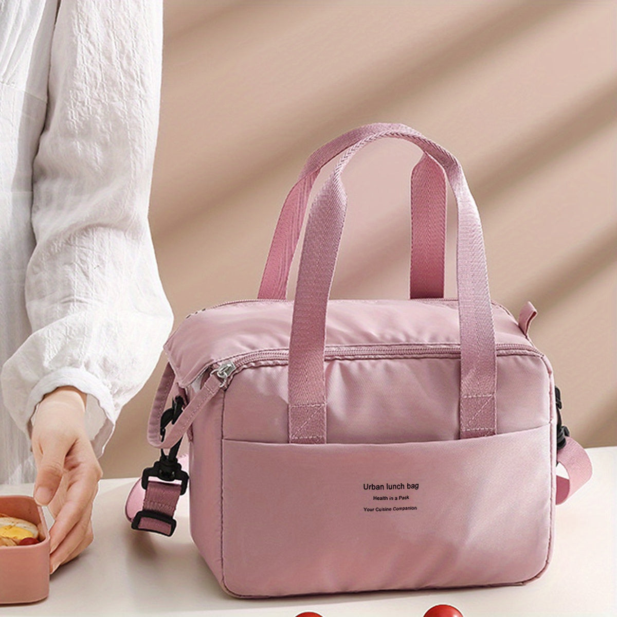 Insulated Lunch Bag Durable Oxford Cloth Portable Food Cooler for Camping Picnics