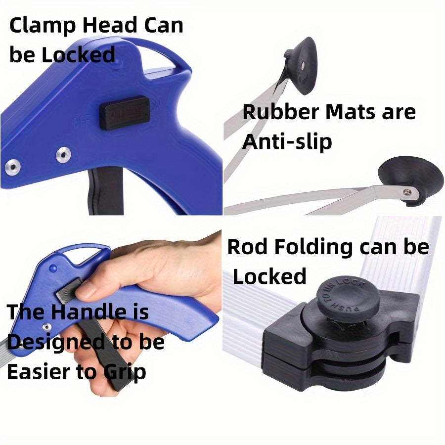 Aluminiy qotishma egiluvchan tutqich asbobi bilan axlatni osonlik bilan to'plang, bu sizning eng yaxshi ochiq havoda tozalash aksessuaringizdir. Ushbu axlat klipi axlatni yig'ishni osonlashtiradi va tozalash vositalaringiz arsenalida bo'lishi kerak.