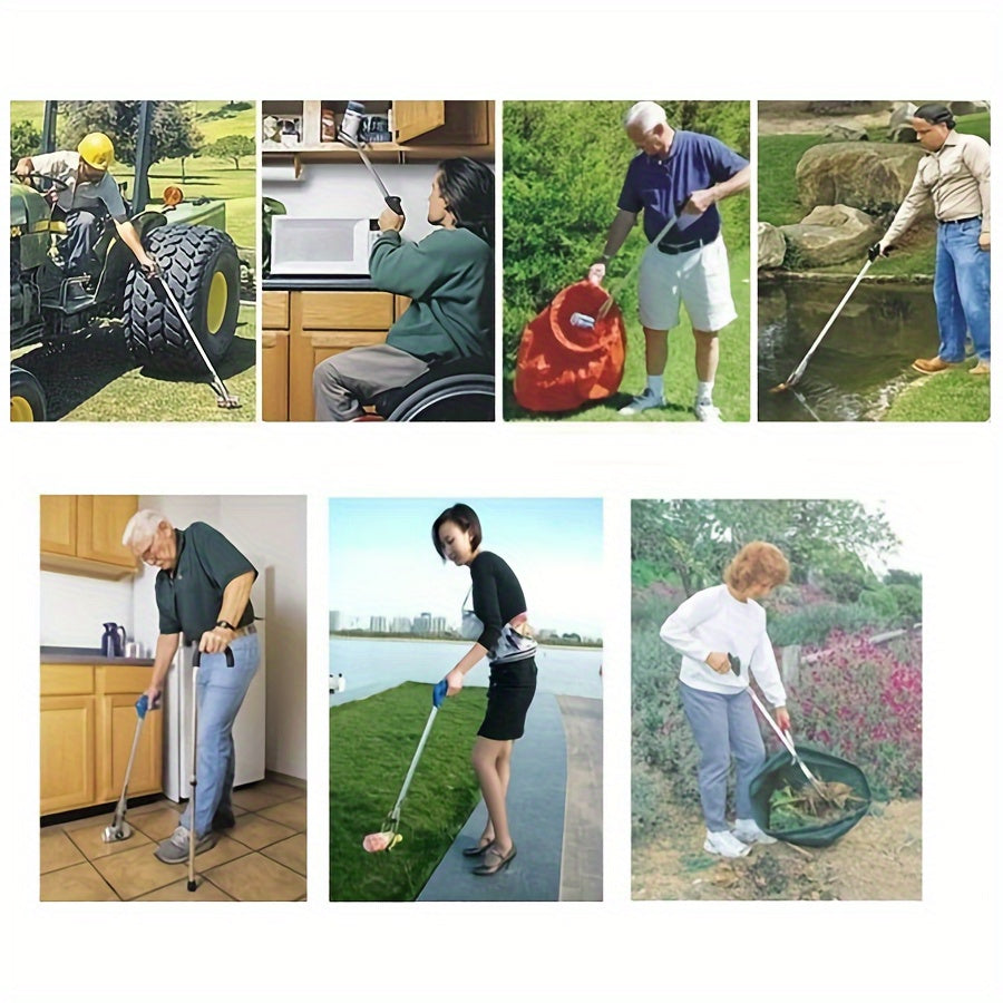 Aluminiy qotishma egiluvchan tutqich asbobi bilan axlatni osonlik bilan to'plang, bu sizning eng yaxshi ochiq havoda tozalash aksessuaringizdir. Ushbu axlat klipi axlatni yig'ishni osonlashtiradi va tozalash vositalaringiz arsenalida bo'lishi kerak.