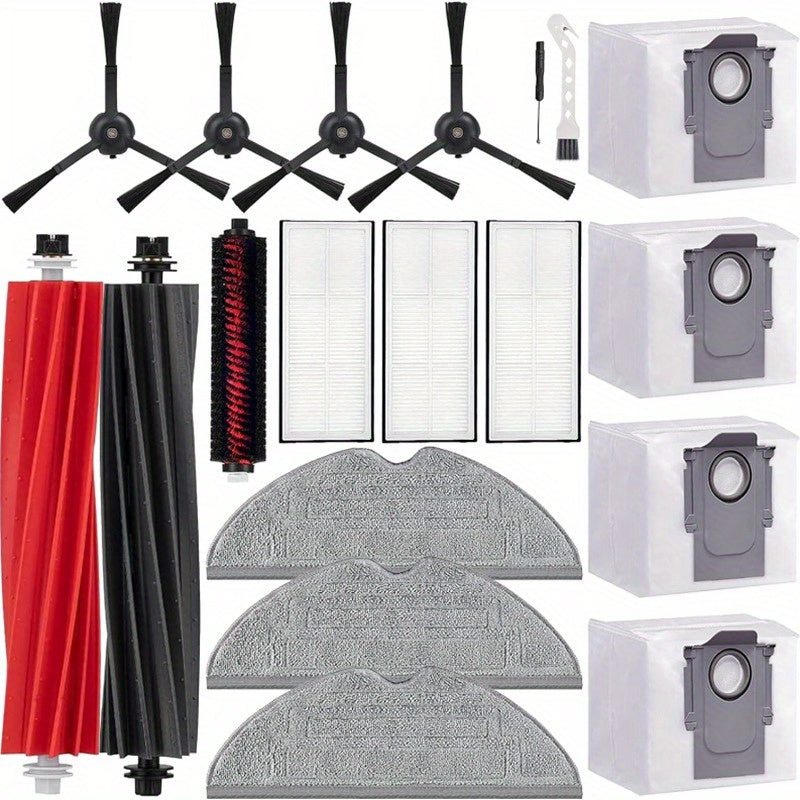 Roborock S8 Pro Ultra Robot Vacuum aksessuar to'plami bilan changyutgichingizni yangilang, bu to'plamga 2 ta asosiy cho'tka, 1 ta avtomatik asosiy cho'tka, 3 ta HEPA filtri, 4 ta yon cho'tka, 3 ta mopa pad va 4 ta chang sumkasi kiradi.