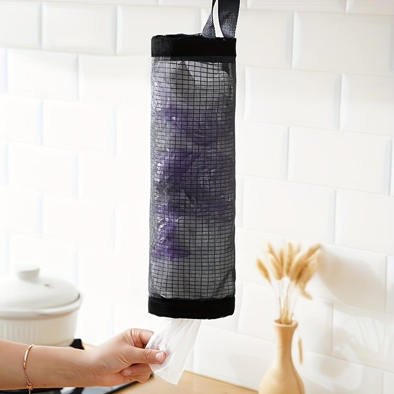 Foldable Mesh Garbage Bag Dispenser Storage Organizer Breathable Washable Space Saver