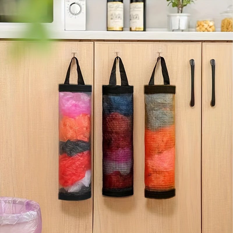 Foldable Mesh Garbage Bag Dispenser Storage Organizer Breathable Washable Space Saver
