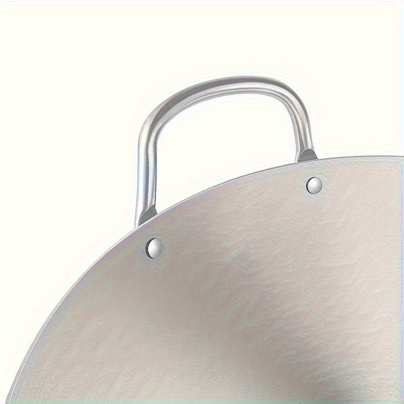 Wok de acero inoxidable con asas para cocina de gas y vitrocerámica utensilios de cocina