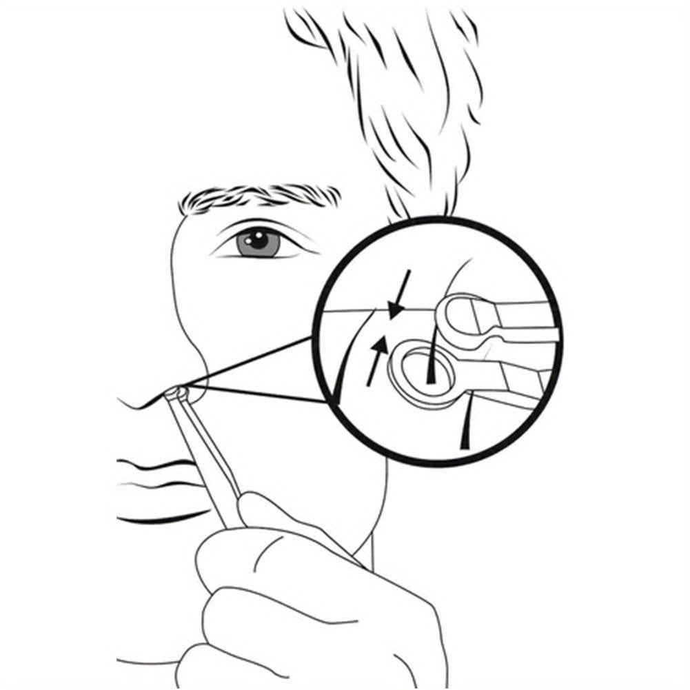 Unisex pinzas de acero inoxidable para vello nasal con punta redonda, resistentes al agua, para cuidado de precisión