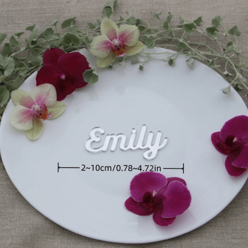 Personalized Acrylic Place Cards for Weddings and Events Custom Guest Name Signs