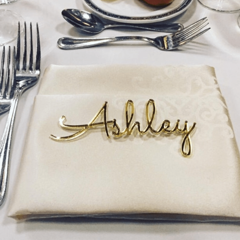Personalized Acrylic Place Cards for Weddings and Events Custom Guest Name Signs