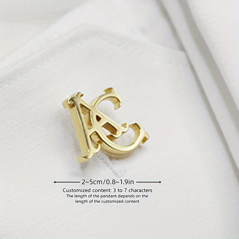 Set of 2 Personalized Silver Cufflinks with Initials Engraving for Groomsmen Wedding Gift