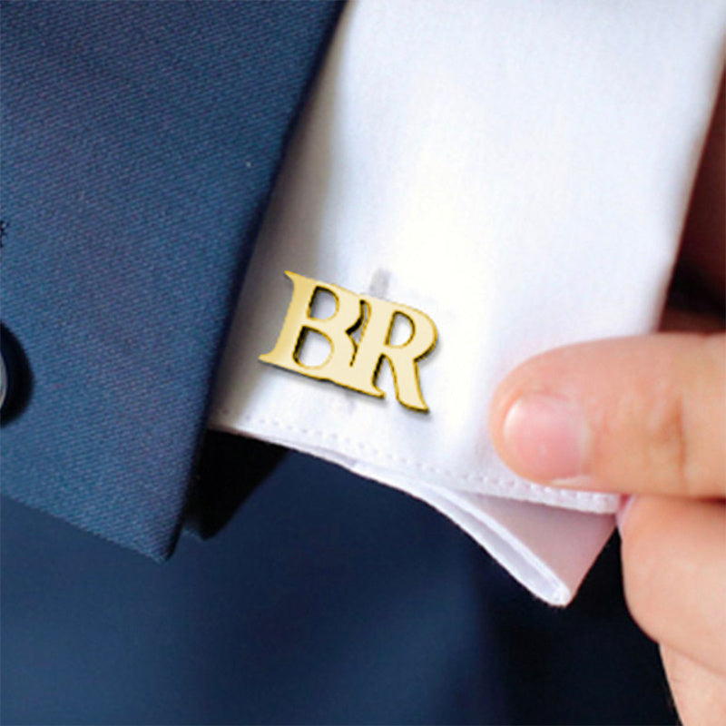 Men's Personalized Cufflinks Set of 2 Stainless Steel Engraved for Weddings Graduations Business