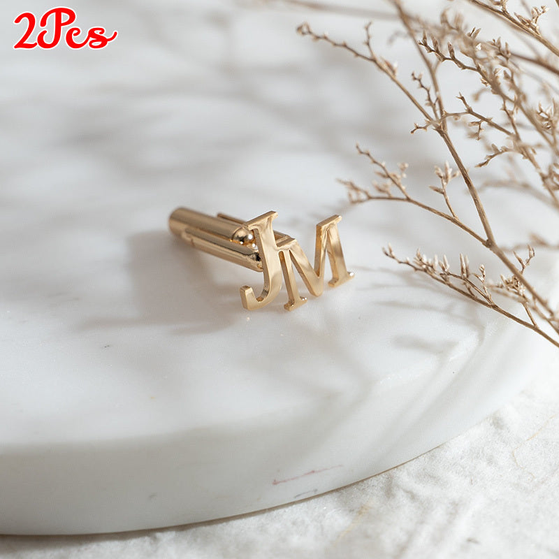 Set of 2 Women's Stainless Steel Cufflinks for Weddings and Gifts