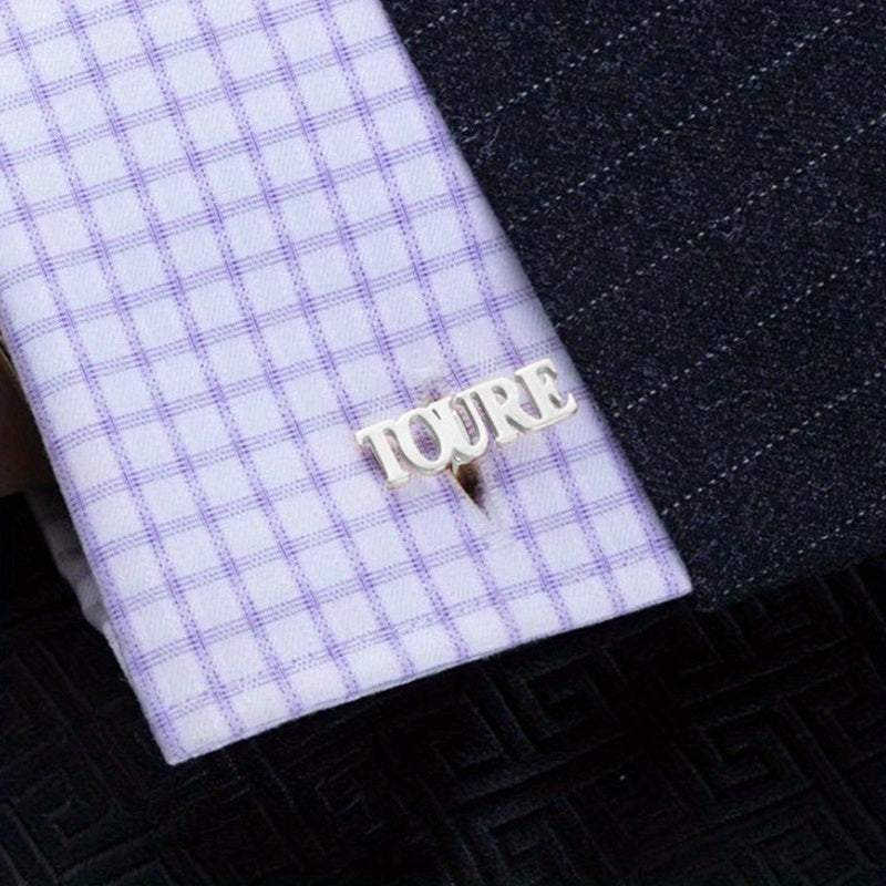 Men's Personalized Cufflinks Set of 2 Stainless Steel Engraved for Weddings Graduations Business