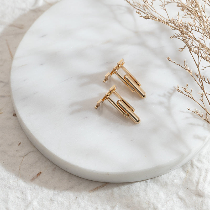 Набор из 2 запонок для женщин из нержавеющей стали для свадеб и подарков