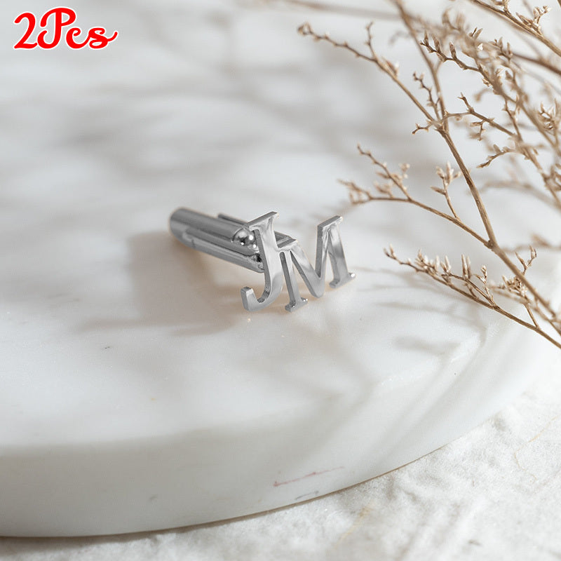 Набор из 2 запонок для женщин из нержавеющей стали для свадеб и подарков