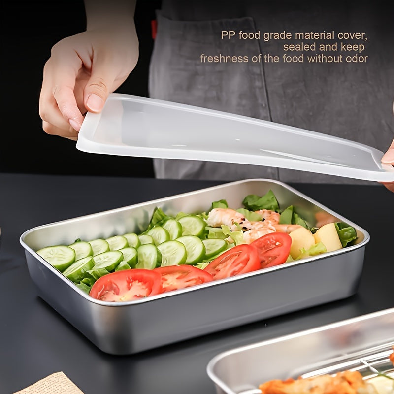 Boronli po'latdan yasalgan pishirish panosi, qopqog' bilan, yopishmaydigan, BPA-free, pishirish, qovurish va pishirish uchun