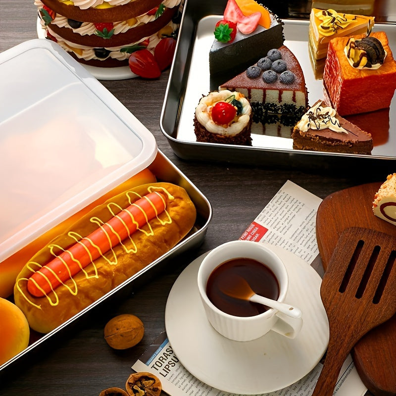 Boronli po'latdan yasalgan pishirish panosi, qopqog' bilan, yopishmaydigan, BPA-free, pishirish, qovurish va pishirish uchun