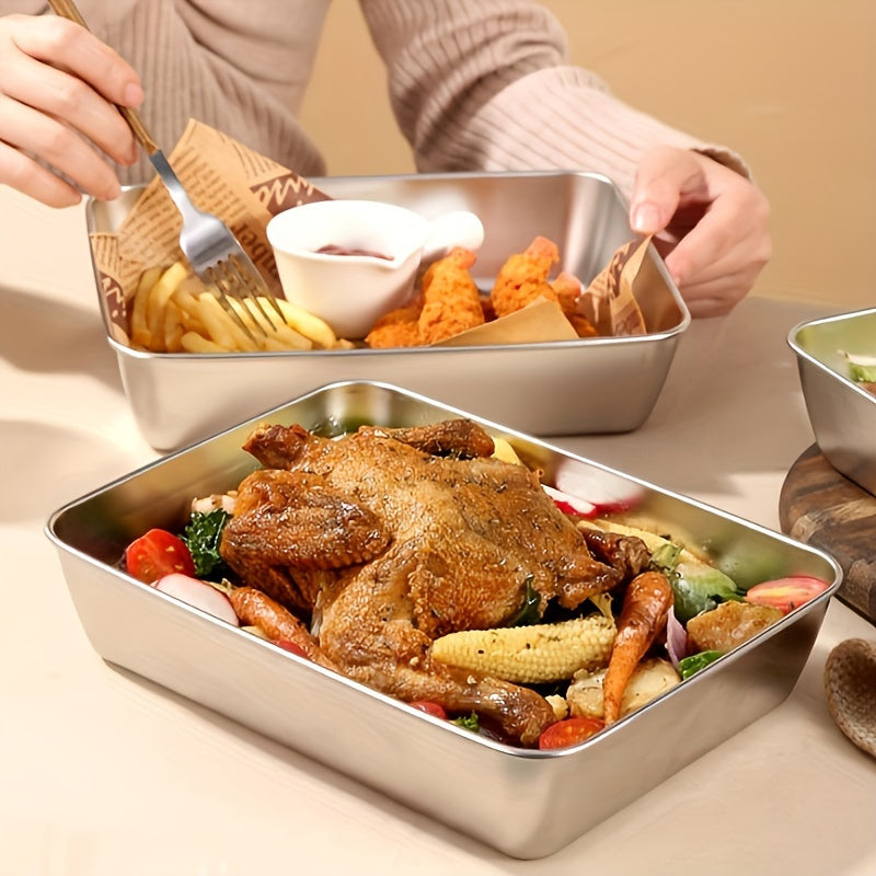 Boronli po'latdan yasalgan pishirish panosi, qopqog' bilan, yopishmaydigan, BPA-free, pishirish, qovurish va pishirish uchun