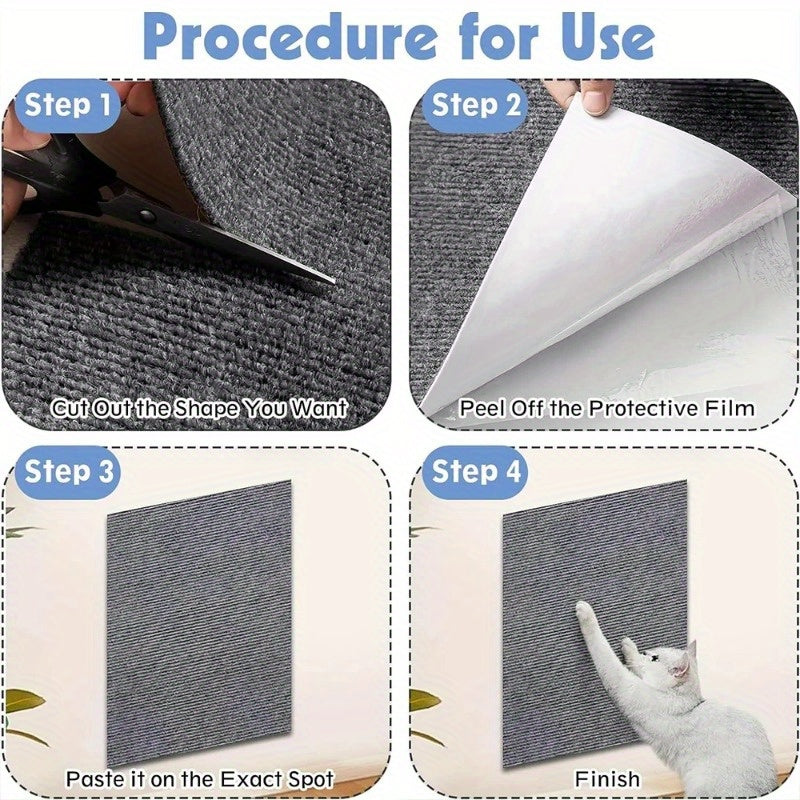 Self-Adhesive Cat Scratch Protector in 5 Colors Durable Polyester Couch Guard
