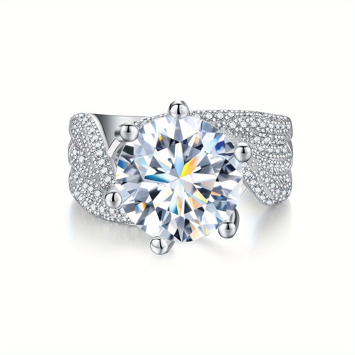 Zarif Shavano Luks 3/5 Karat Moissanite To'y Halqasi - To'ylar va Yubileylarga Mukammal, Vintage Ilhomlangan S925 Kumush Dizayni, Unga Romantik Sovg'a