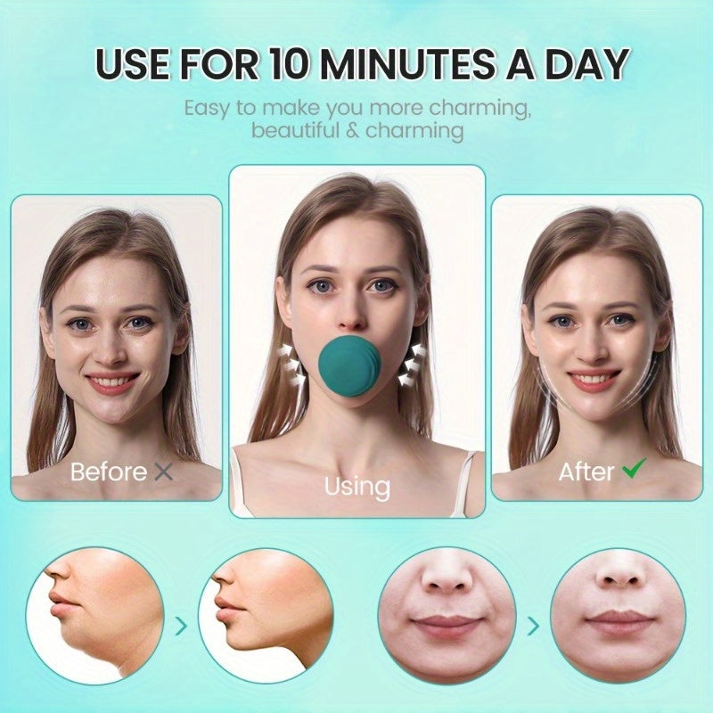 Facial Massage Device for Toning Muscles and Defining Jawline No Battery Needed
