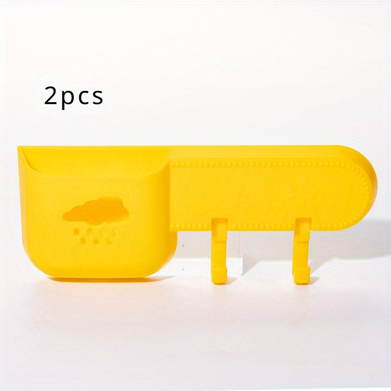 Wall-Mounted Organizer Set with Phone Charging Holder and Key Hooks for Bedroom Bathroom