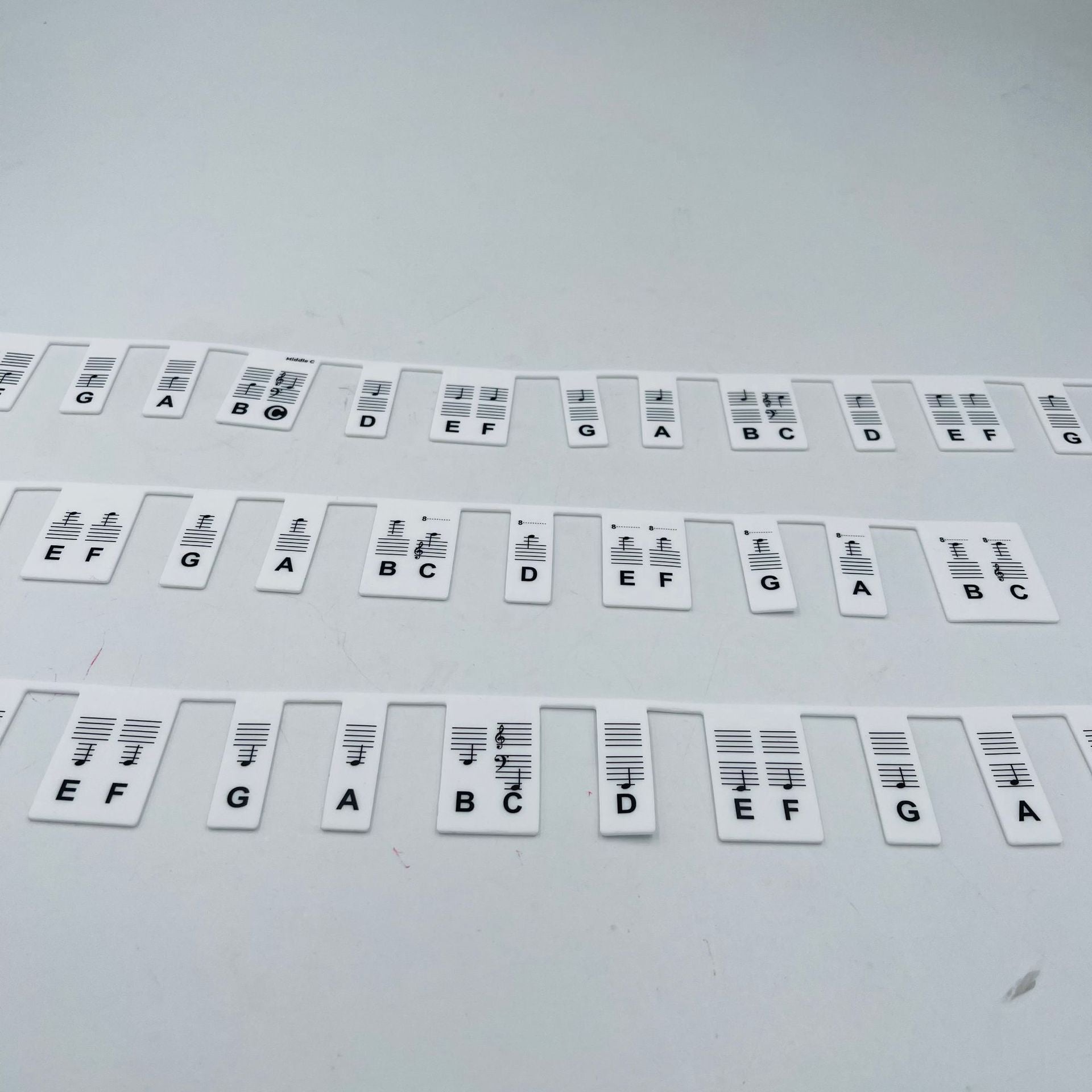 Silicone Piano Note Guide for Beginners 88-Key Reusable Removable Stickers